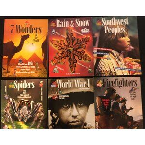 Kids Discover Magazine Lot of 6 7 Wonders Spiders WWI Firefighters Rain and Snow